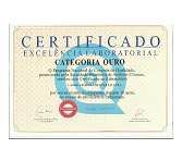 Programa Nacional de Controle de Qualidade: Certificado Ouro - Desempenho Excelente durante 15 anos 